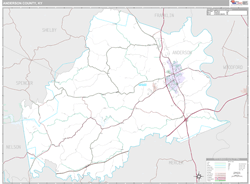 Anderson County, KY Wall Map