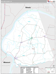 Ballard County, KY Wall Map