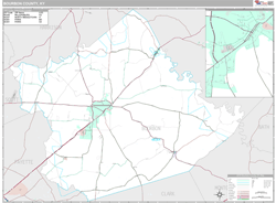 Bourbon County, KY Wall Map