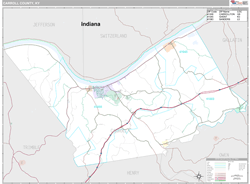 Carroll County, KY Wall Map