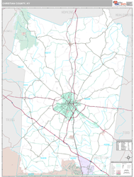 Christian County, KY Wall Map