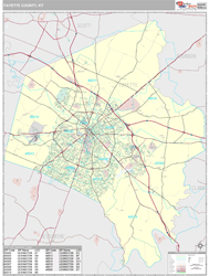 Fayette County, KY Wall Map