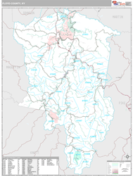 Floyd County, KY Wall Map