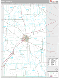 Graves County, KY Wall Map