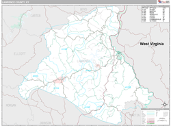 Lawrence County, KY Wall Map