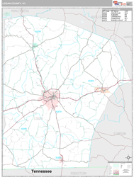 Logan County, KY Wall Map