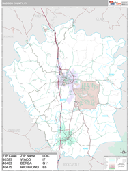 Madison County, KY Wall Map