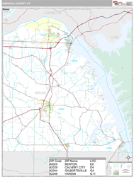 Marshall County, KY Wall Map