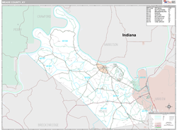 Meade County, KY Wall Map