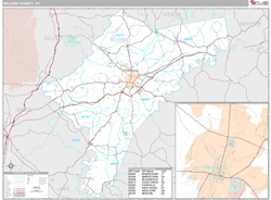 Nelson County, KY Wall Map