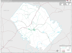 Nicholas County, KY Wall Map