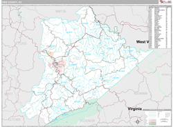 Pike County, KY Wall Map