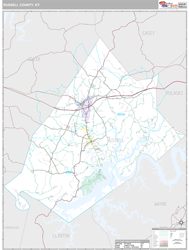 Russell County, KY Wall Map