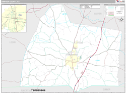 Simpson County, KY Wall Map