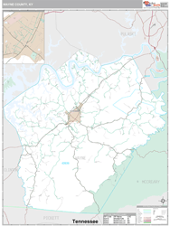 Wayne County, KY Wall Map