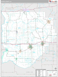 Acadia County, LA Wall Map