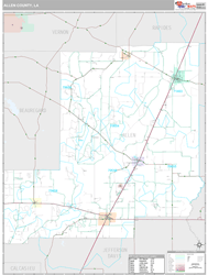 Allen County, LA Wall Map