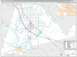Ascension County, LA Wall Map
