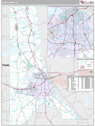 Caddo County, LA Wall Map