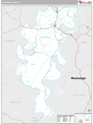 Concordia County, LA Wall Map