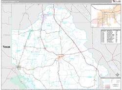 DeSoto County, LA Wall Map