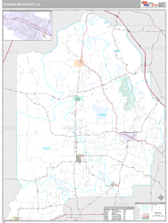Evangeline County, LA Wall Map
