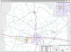 Lincoln County, LA Wall Map