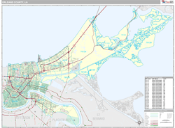 Orleans County, LA Wall Map