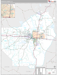 Ouachita County, LA Wall Map