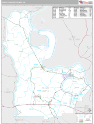 Pointe Coupee County, LA Wall Map