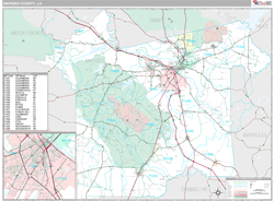 Rapides County, LA Wall Map