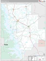 Sabine County, LA Wall Map