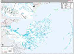 St. Bernard County, LA Wall Map