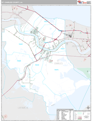 St. Charles County, LA Wall Map