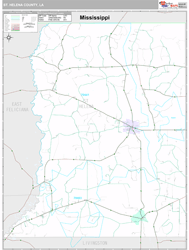 St. Helena County, LA Wall Map