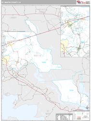 St. Martin County, LA Wall Map