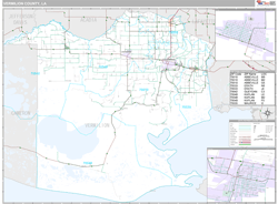 Vermilion County, LA Wall Map