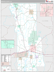 Webster County, LA Wall Map
