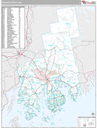 Hancock County, ME Wall Map