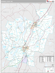 Kennebec County, ME Wall Map