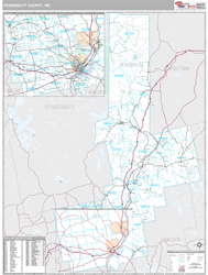 Penobscot County, ME Wall Map