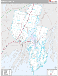 Sagadahoc County, ME Wall Map