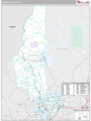 Somerset County, ME Wall Map