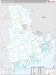 Washington County, ME Wall Map