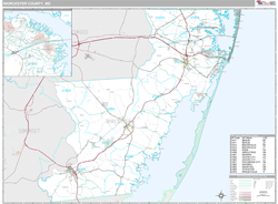 Worcester County, MD Wall Map