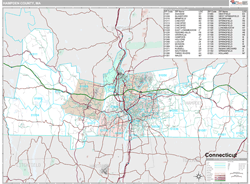 Hampden County, MA Wall Map