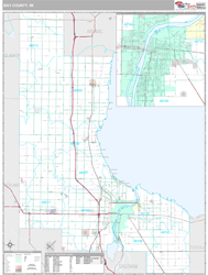 Bay County, MI Wall Map