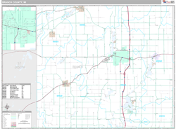 Branch County, MI Wall Map