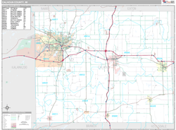 Calhoun County, MI Wall Map