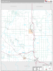 Clare County, MI Wall Map